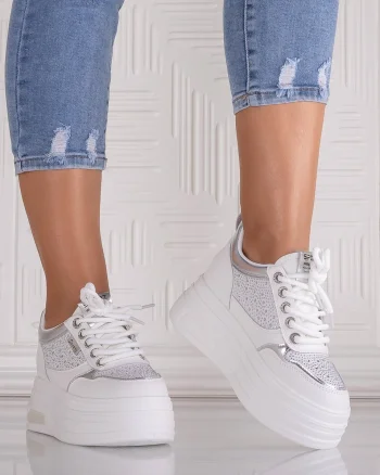 Sneakers dama cu platforma Albi din Piele Ecologica Danisia