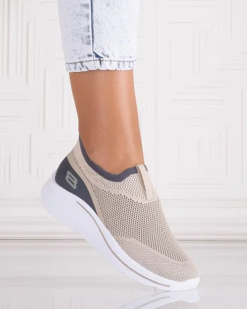 Pantofi dama sport Bej din Textil Jenda