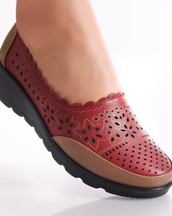 Pantofi dama Bordo din Piele Ecologica Desi
