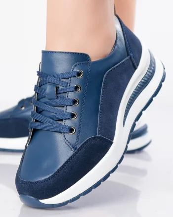 Pantofi dama sport Bleumarin din Piele Naturala Oblan