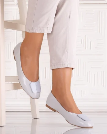 Pantofi dama Gri din Piele Ecologica Yolandia