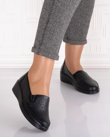 Pantofi casual Negrii dama din Piele Ecologica Aveline