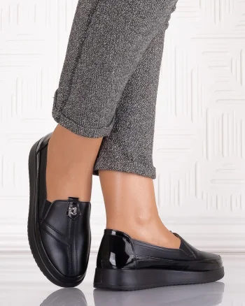 Pantofi casual Negrii dama din Piele Ecologica Assia