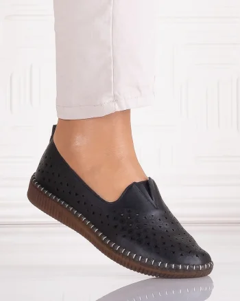 Pantofi casual Negrii dama din Piele Ecologica Belvina