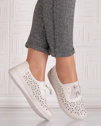 Pantofi casual Bej dama din Piele Ecologica Aurasta