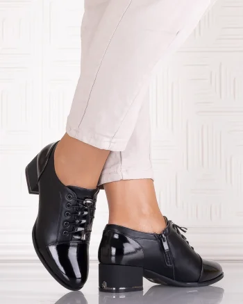 Pantofi casual Negrii dama din Piele Ecologica Sorinna