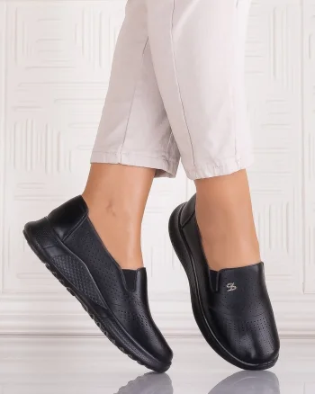 Pantofi casual Negrii dama din Piele Ecologica Aurasta