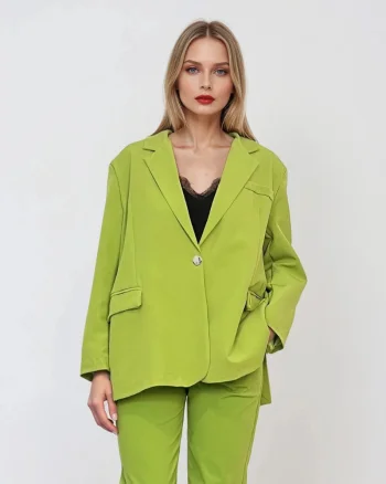 Sacou oversized damă vernil - Unica (XL-3XL)