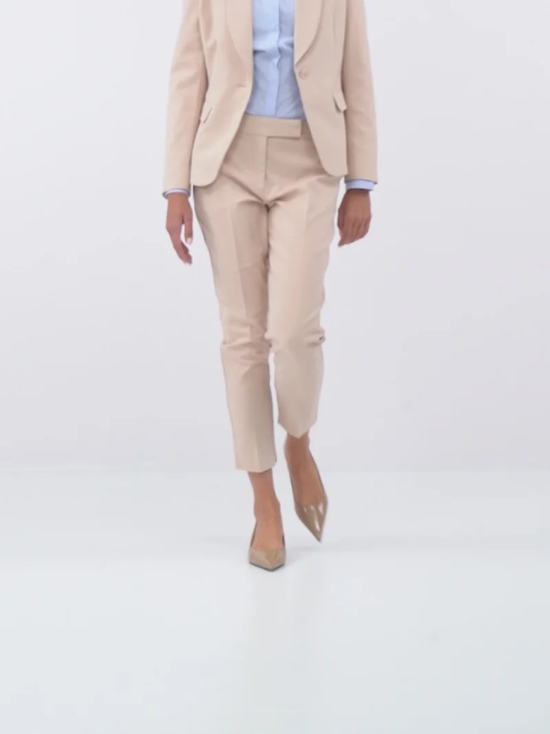 Pantaloni tip țigaretă cu buzunare pentru birou  ORSAY beige - 38