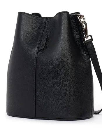 Geanta dama din piele naturala Mimosa neagra
