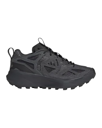 Pantofi sport cu garnituri din piele intoarsa si material sintetic Kantai, Negru/Negru stins