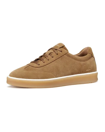 Pantofi sport low-cut din piele intoarsa, Caramel
