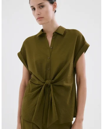 Camasa cu detaliu nod, Verde