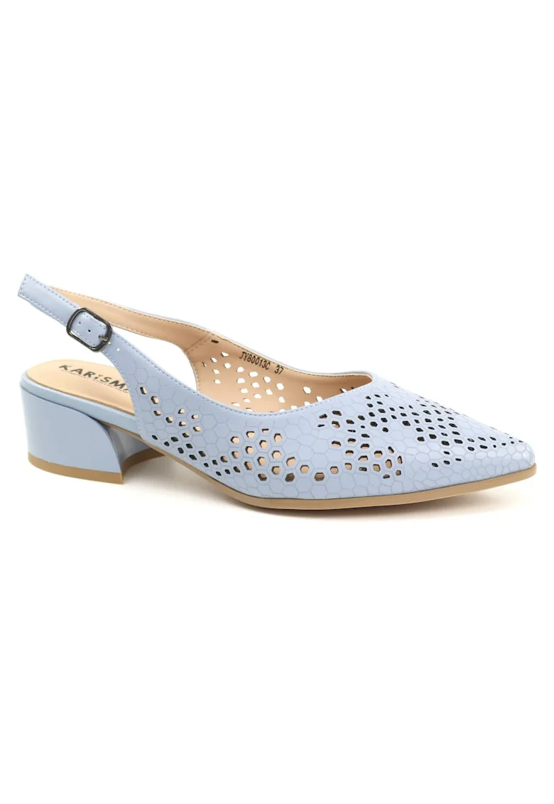 Pantofi dama decupati piele naturala JYJY80013C 41 N, Albastru
