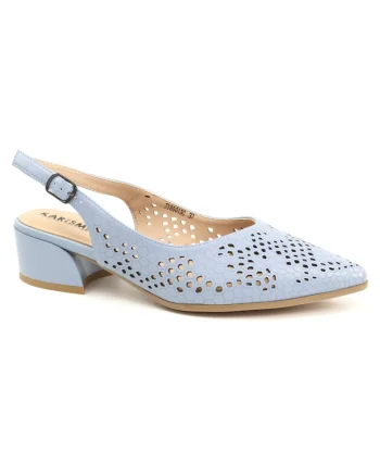 Pantofi dama decupati piele naturala JYJY80013C 41 N, Albastru