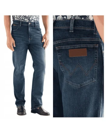 Blugi Barbati,  Texas, Slim Fit, Talie Medie, Lungi, Fermoar, 5 Buzunare, Bumbac, Albastru, Albastru