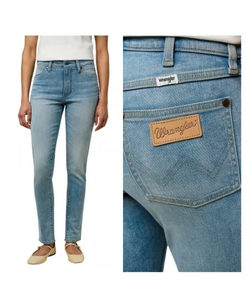 Blugi Dama,  Skinny High, Slim Fit, Talie Inalta, 5 Buzunare, Lungi, Fermoar, Bumbac, Albastru, Albastru
