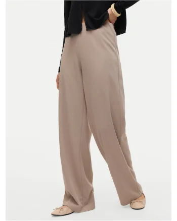 Pantaloni dama bej  poliester reciclat