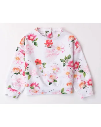Hanorac cu model floral pentru fete, Sarabanda, 0.B201, Multicolor