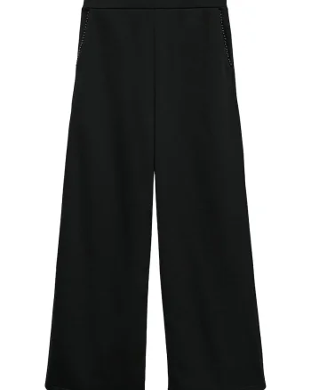 Pantaloni dama,  poliester reciclat, negru