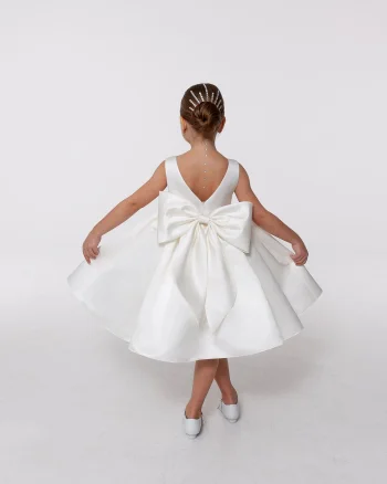 Rochie alba eleganta din tafta pentru fete - Georgia