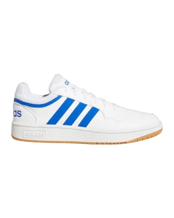 Pantofi sport din piele ecologica Hoops 3.0, Alb/Albastru