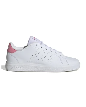 Pantofi sport de piele ecologica cu perforatii Advantage Base 2.0, Alb