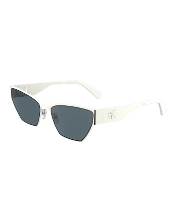 Ochelari de soare cat-eye, Negru/Alb murdar
