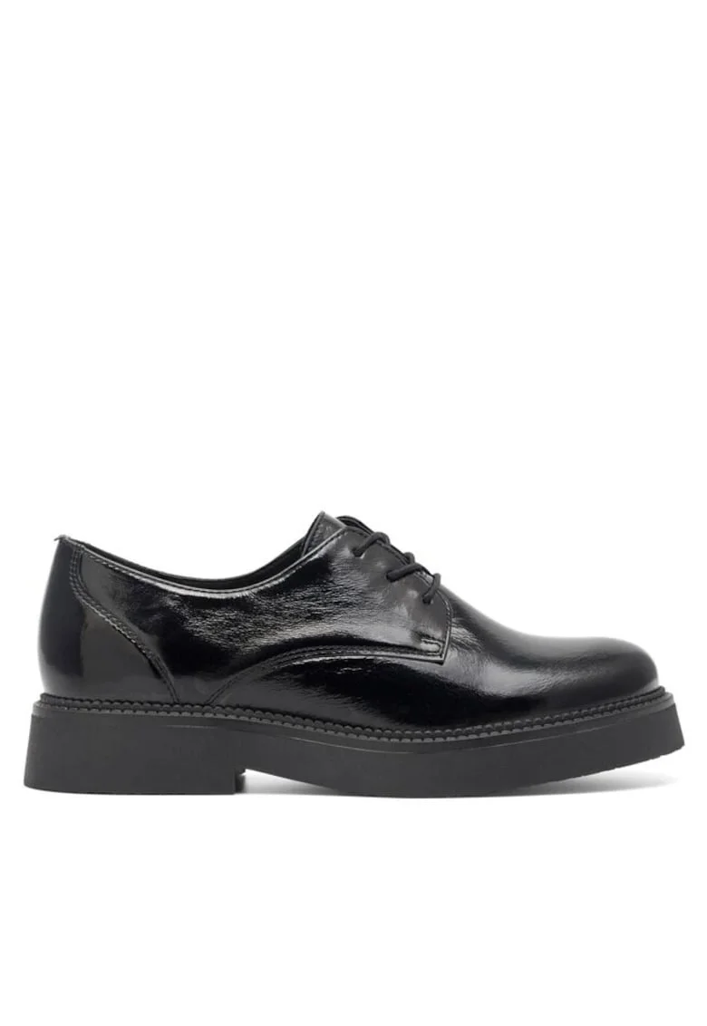 Pantofi dama,  590486294885038, Piele naturala/Piele lacuita, Negru