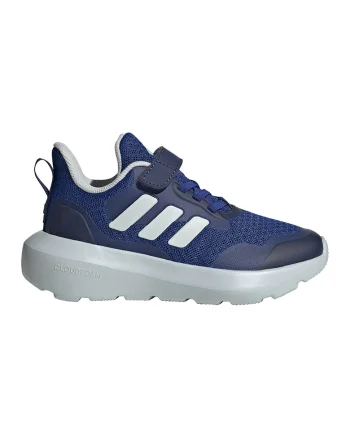 Pantofi sport cu talpa wedge si inchidere velcro Forta Run 3.0, Alb/Albastru inchis