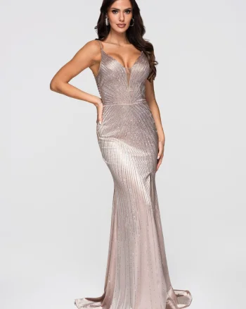 Rochie de bal maxi  LA-OM-DLR164, Bej