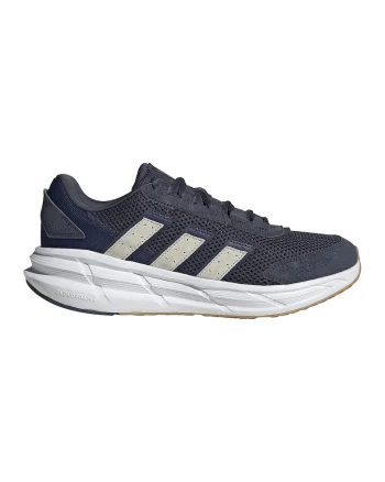 Pantofi sport AstraStar de piele ecologica si plasa, Alb/Bleumarin