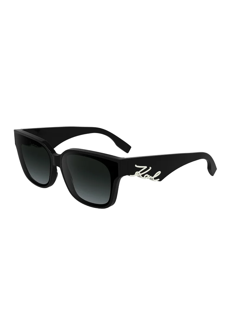 Ochelari de soare dreptunghiulari, Negru, Crem, 63-14-140, Negru/Crem