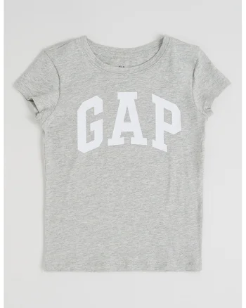 Tricou cu imprimeu logo, Gri deschis melange