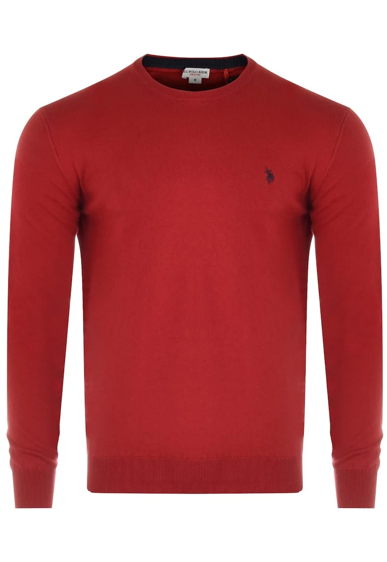 Bluza barbati US Polo Assn, bumbac, portocaliu, Rosu