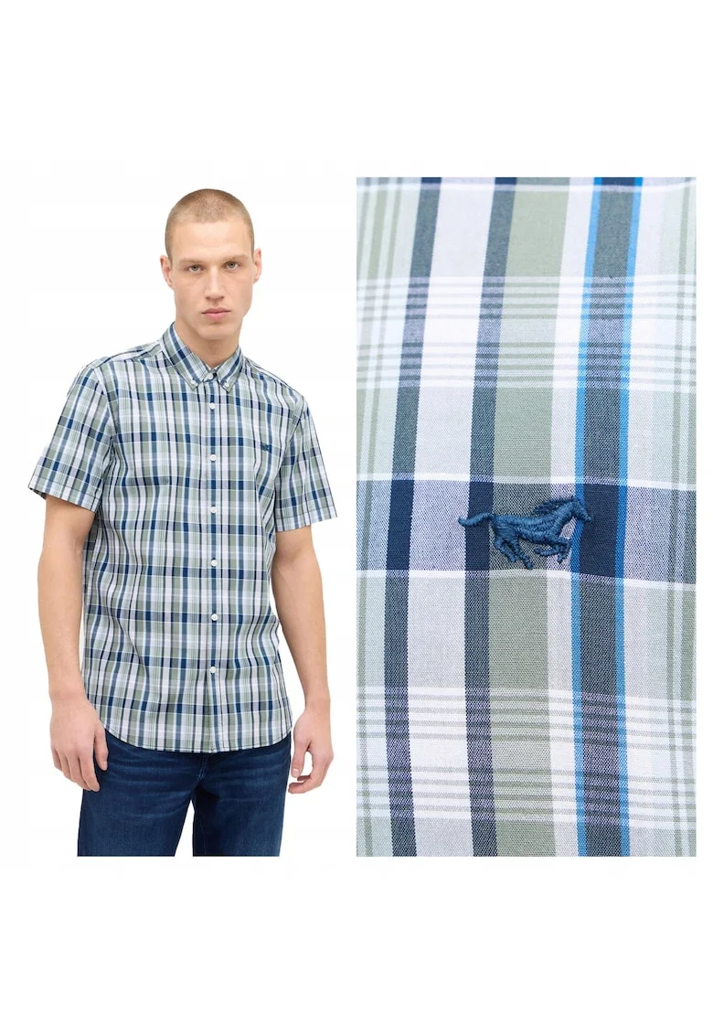 Camasa Barbati,  Baltimore Sommer Check, Regular Fit, Maneci Scwqfwdurti, Cu Nasturi, Design Clasic, Bumbac, Multicolor, Multicolor