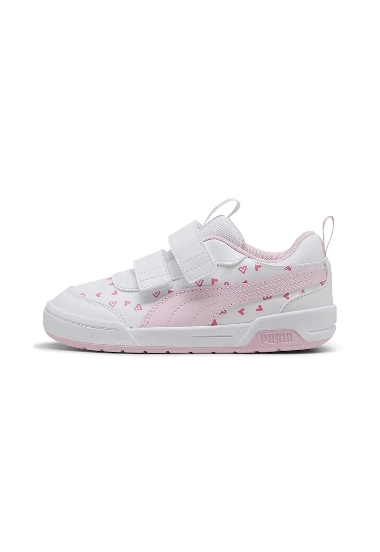 Pantofi sport Multiflex 2 Hearty cu velcro si insertii de plasa, Roz deschis/Roz aprins/Alb optic