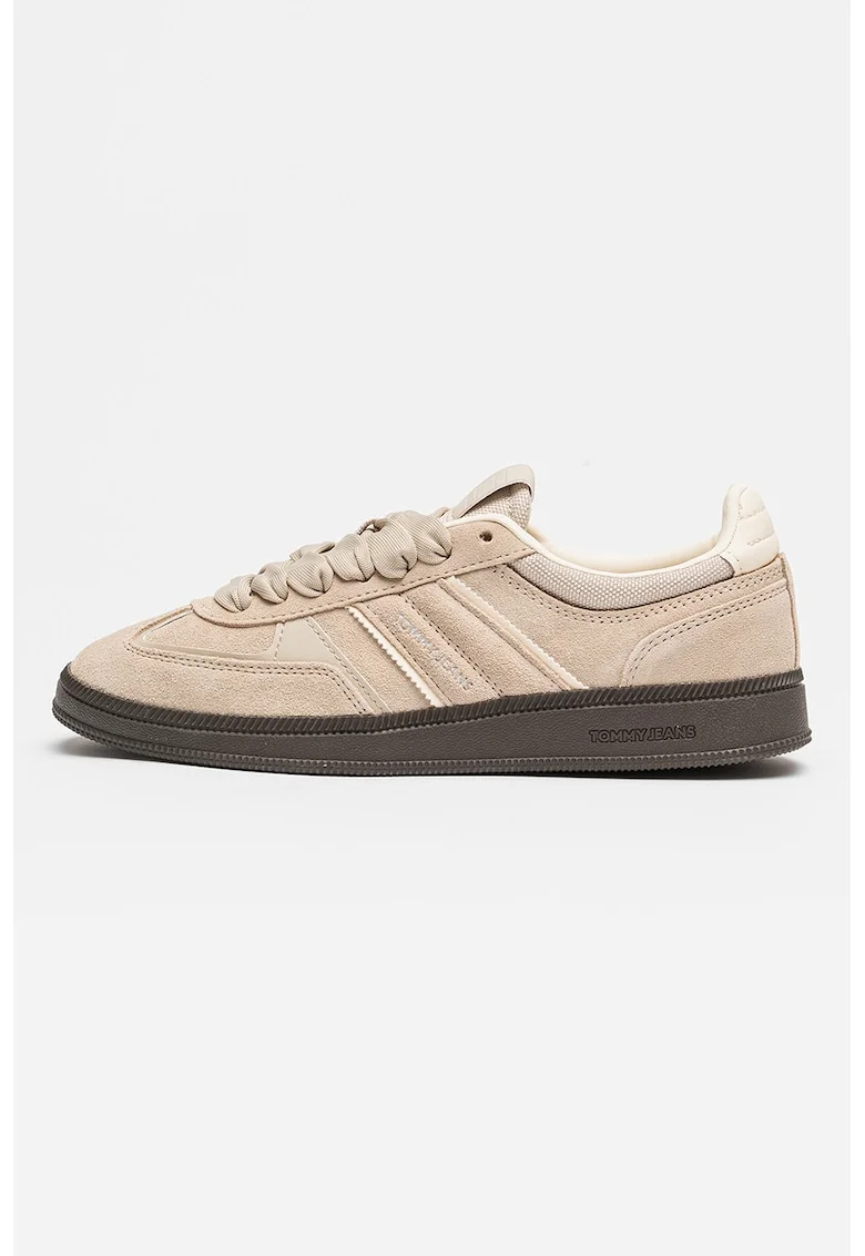 Pantofi sport Greenwich din piele intoarsa, Bej