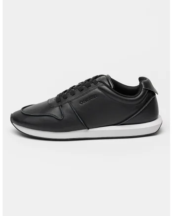Pantofi sport din piele Retro Runner, Negru