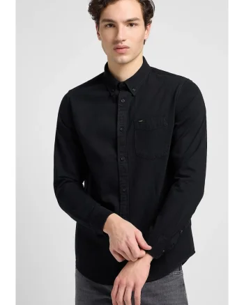 Camasa barbati,  Button Down, croiala clasica, bumbac, Negru