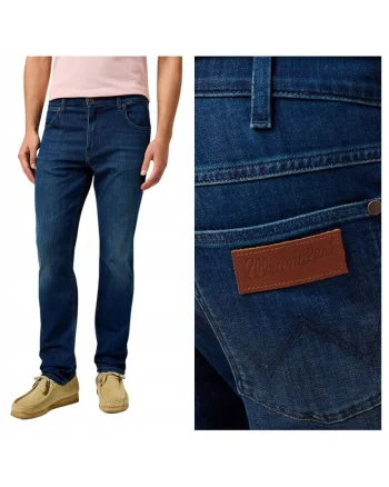 Blugi Barbati,  Greensboro, Straight Fit, Talie Medie, Fermoar, Lungi, 5 Buzunare, Bumbac, W31-L32 US, Albastru