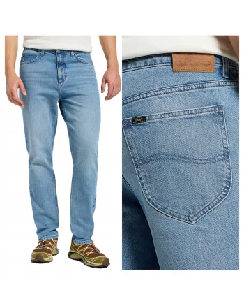 Blugi Barbati,  Austin, Slim Fit, Talie Medie, 5 Buzunare, Fermoar, Lungi, Bumbac, W30-L30 US, Albastru