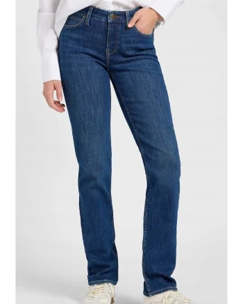 Blugi dama,  regular fit, albastru, bumbac/poliester