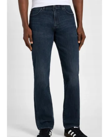 Blugi barbati,  Straight Fit, confortabili, albastru, bumbac