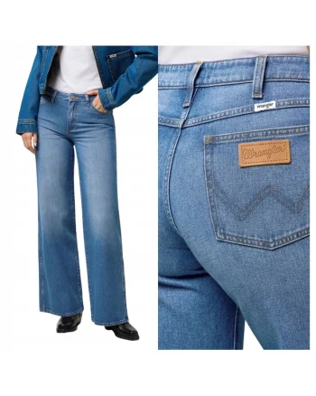 Blugi Dama,  World Wide 661, Flared Jeans, Talie Medie, 5 Buzunare, Fermoar, Lungi, Bumbac, W27-L32 US, Albastru