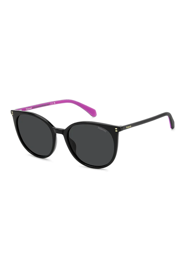 Ochelari de soare cat-eye polarizati, Negru/Fucsia