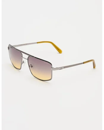 Ochelari de soare aviator patrati cu lentile polarizate, Argintiu