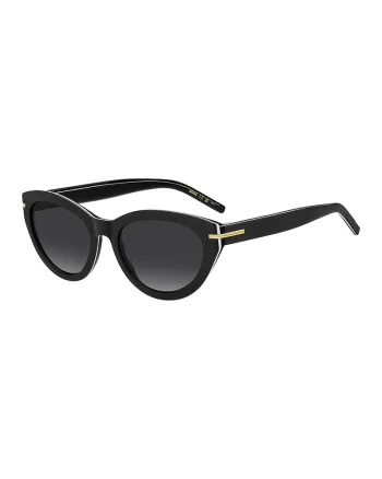 Ochelari de soare cat-eye cu lentile in degrade, Negru stins