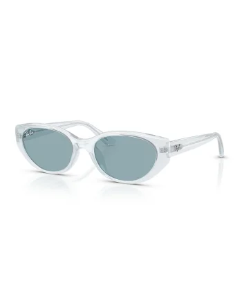 Ochelari de soare ovali unisex, Alb/Argintiu
