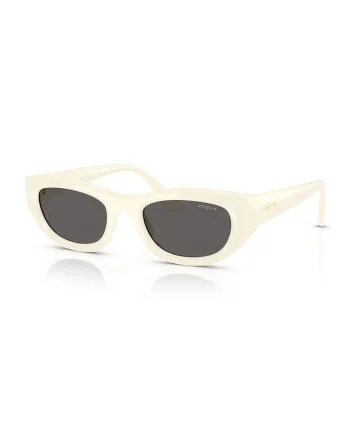 Ochelari de soare cat-eye cu lentile polarizate, Alb murdar